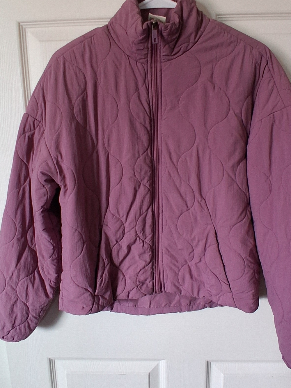 Avalanche Quilted Puffer Jacket in Mauve Pink